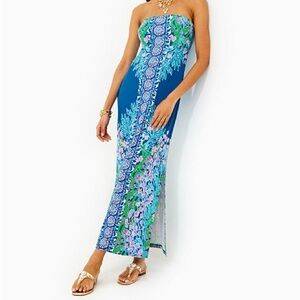 Lilly Pulitzer-Noa Strapless Maxi Dress-Size 00